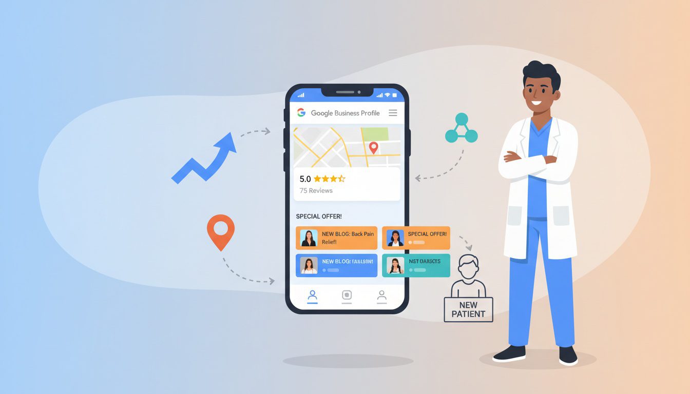 Chiropractor using Google Business Profile posts to attract new patients through local search