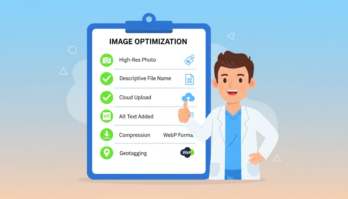 Complete chiropractic image SEO checklist with optimization steps
