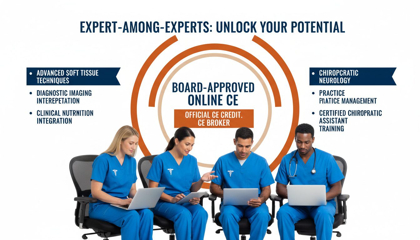 Continuing education courses for chiropractors offering board-approved CE credits on specialized topics