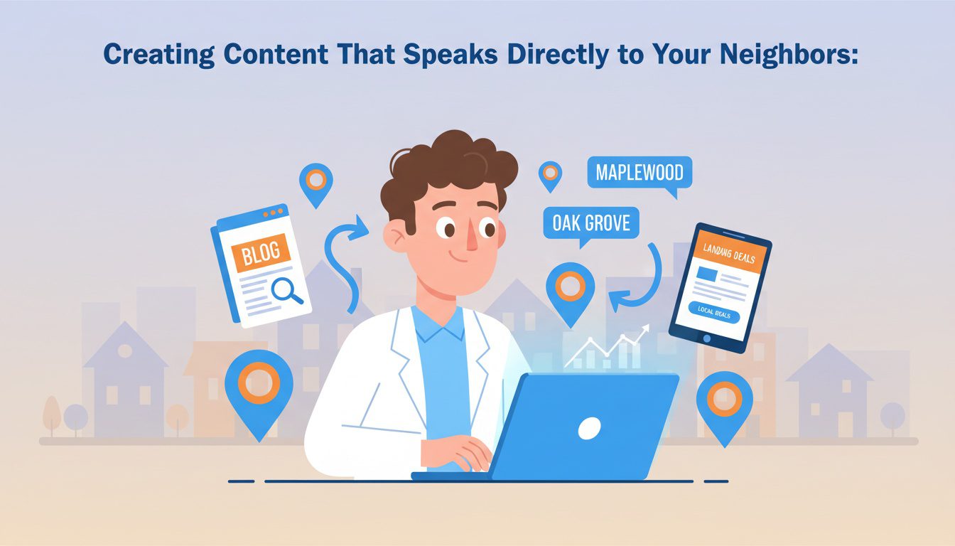 Creating neighborhood-specific content and landing pages for chiropractic website