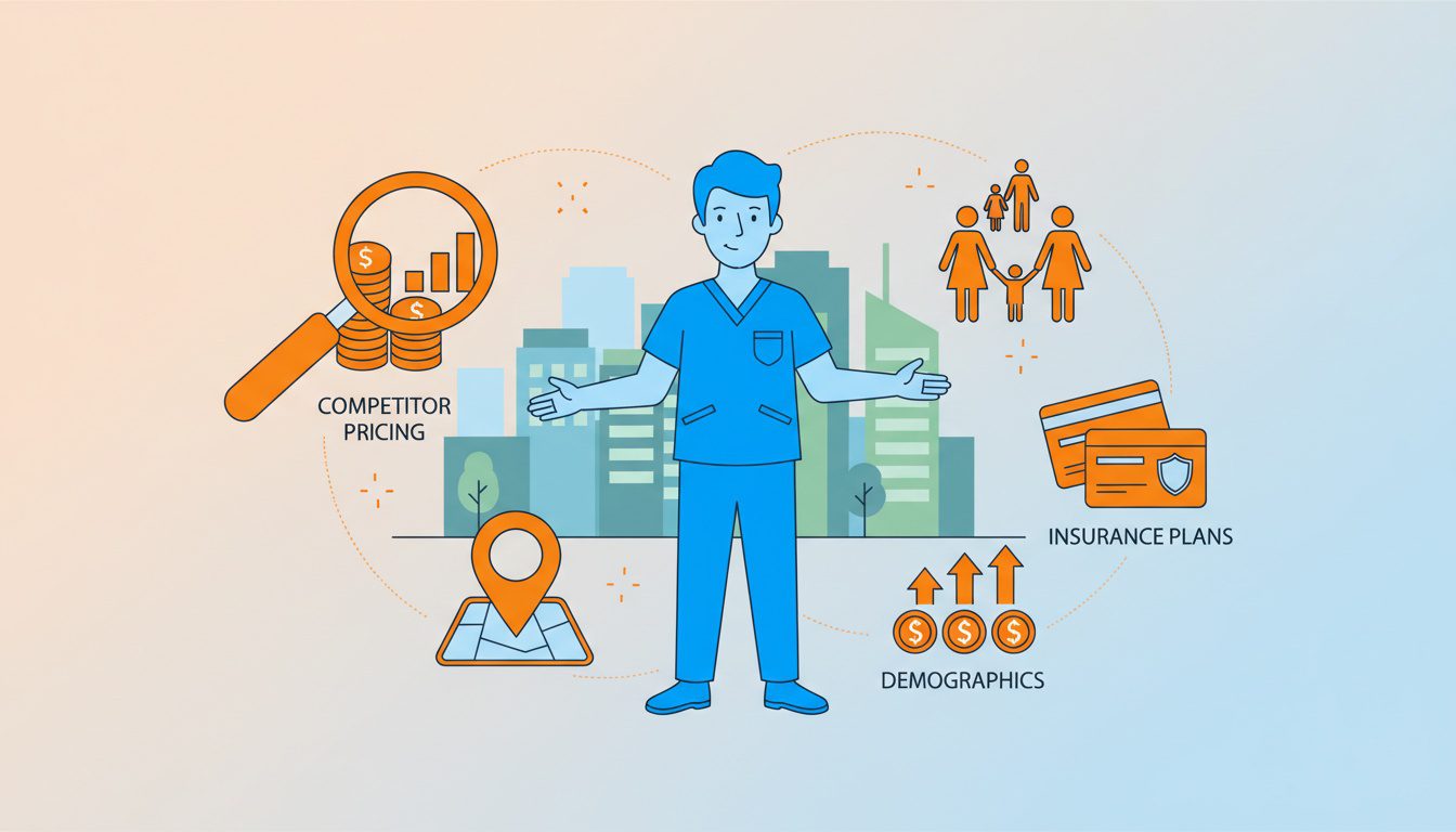 External market factors affecting chiropractic pricing including local competition and patient demographics