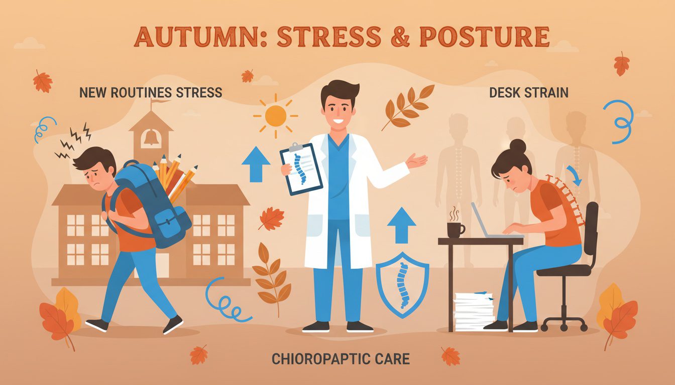 Fall chiropractic campaigns for back to school posture checks and stress relief