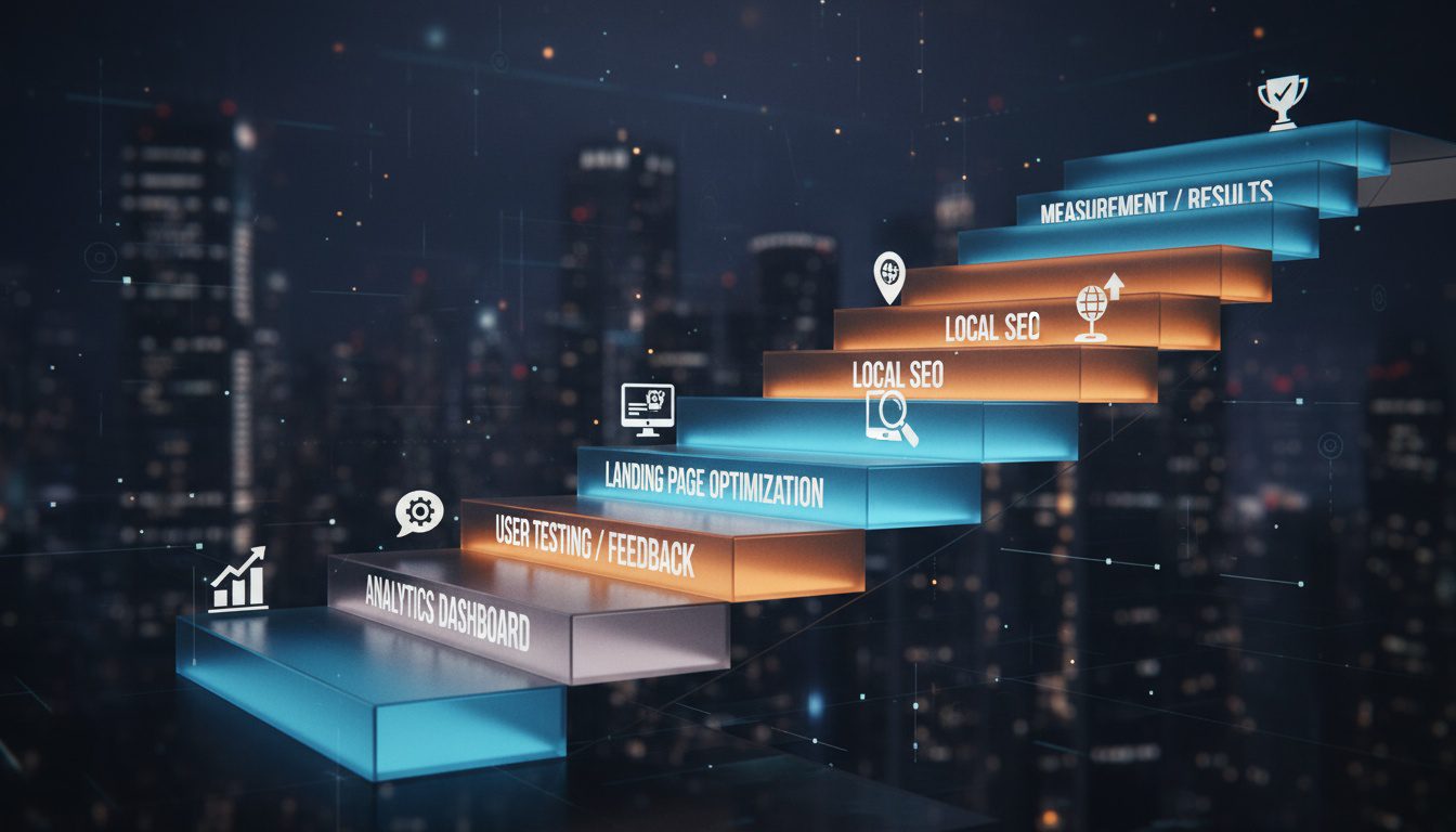 Five-step system for optimizing chiropractic website conversions from analysis through measurement and refinement