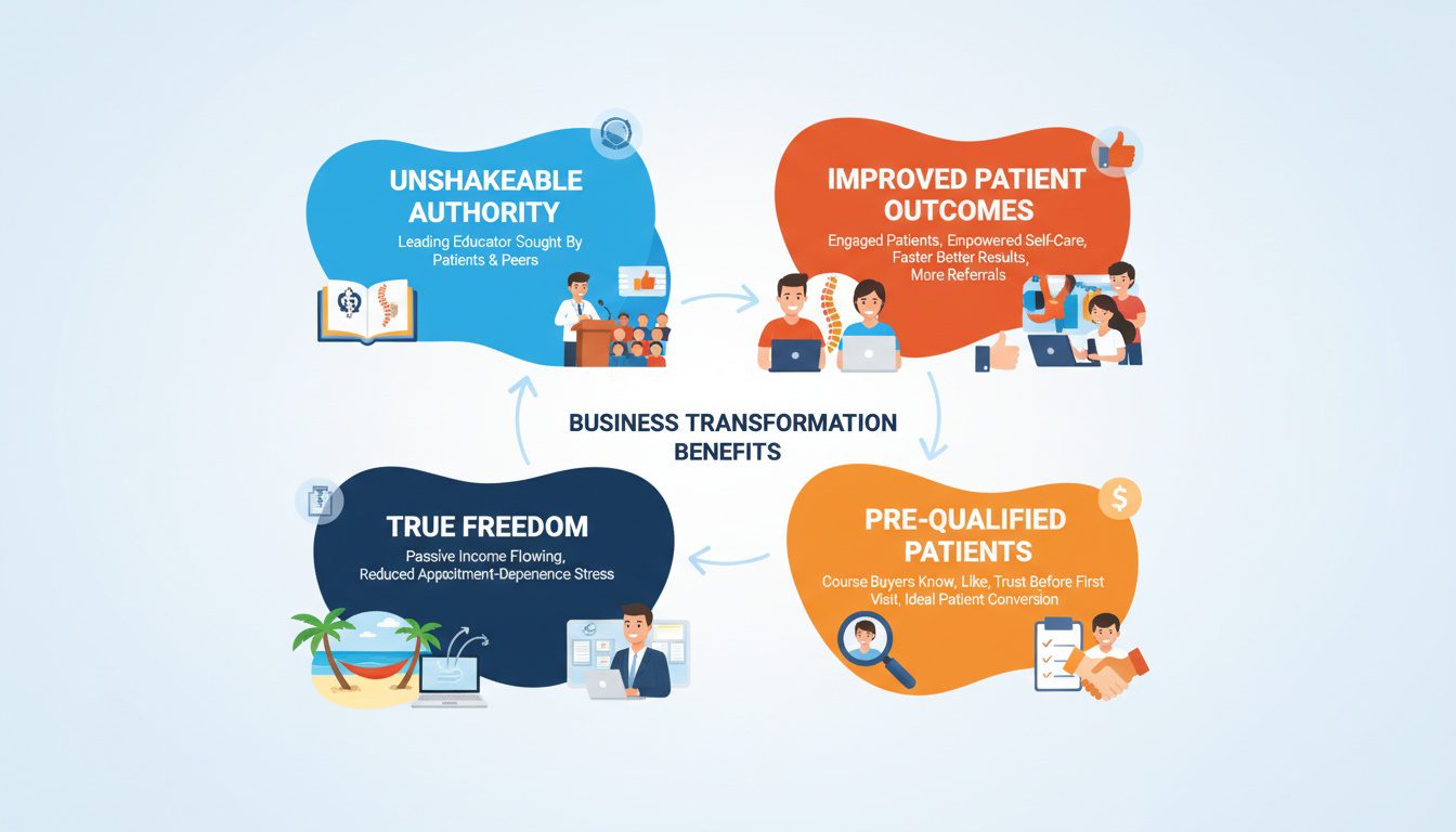 Four course benefits building authority_ improving outcomes_ creating passive income_ and pre-qualifying patients