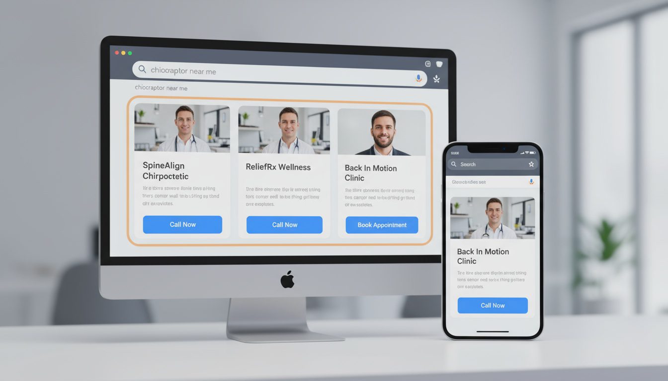 Google Ads placement for chiropractic practice search results