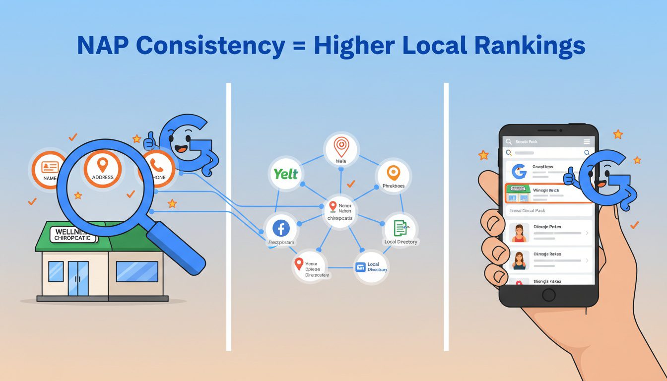 Google verifying chiropractic practice NAP information for local search rankings