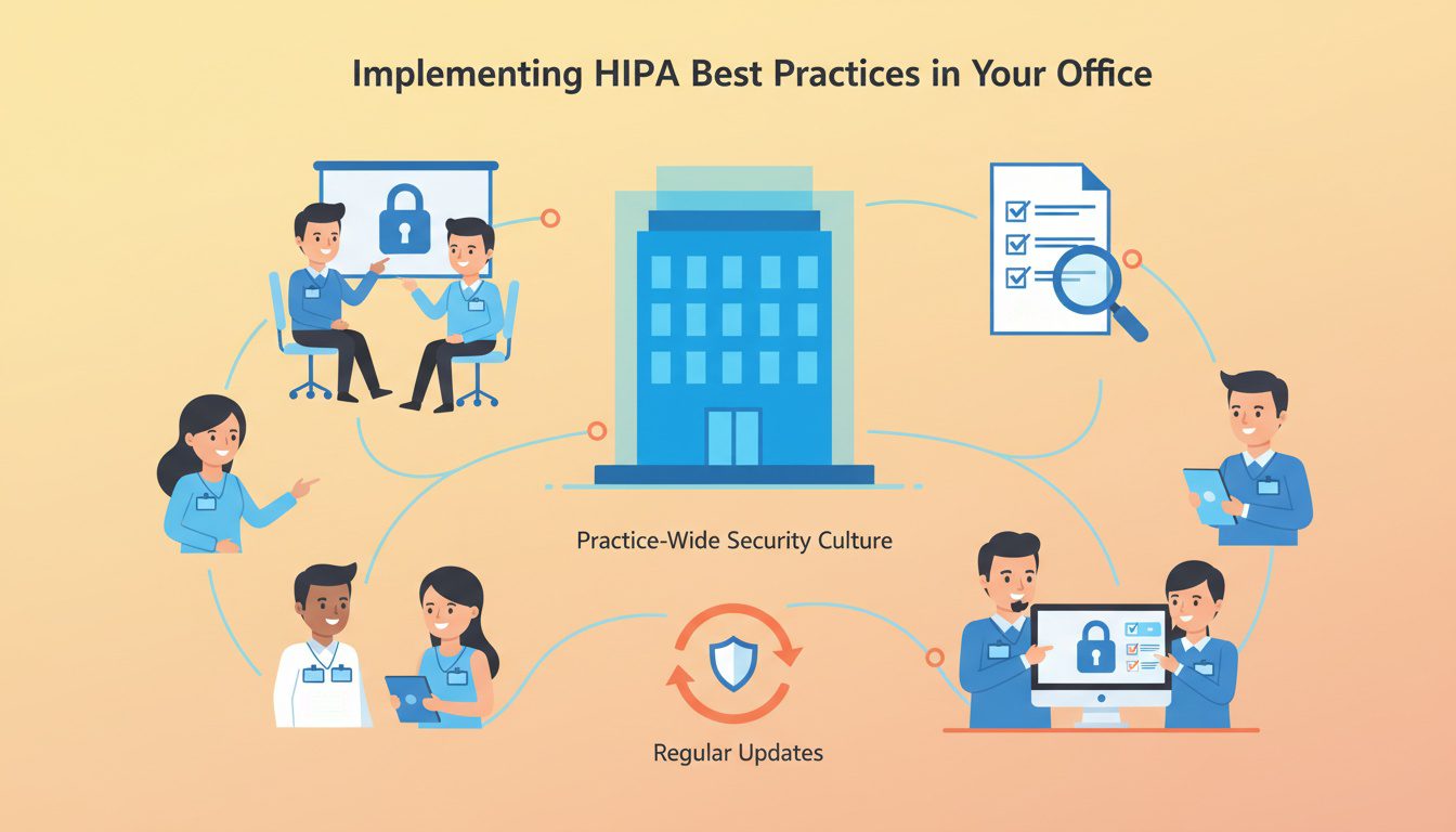 HIPAA compliance best practices for chiropractic offices including staff training and risk assessments