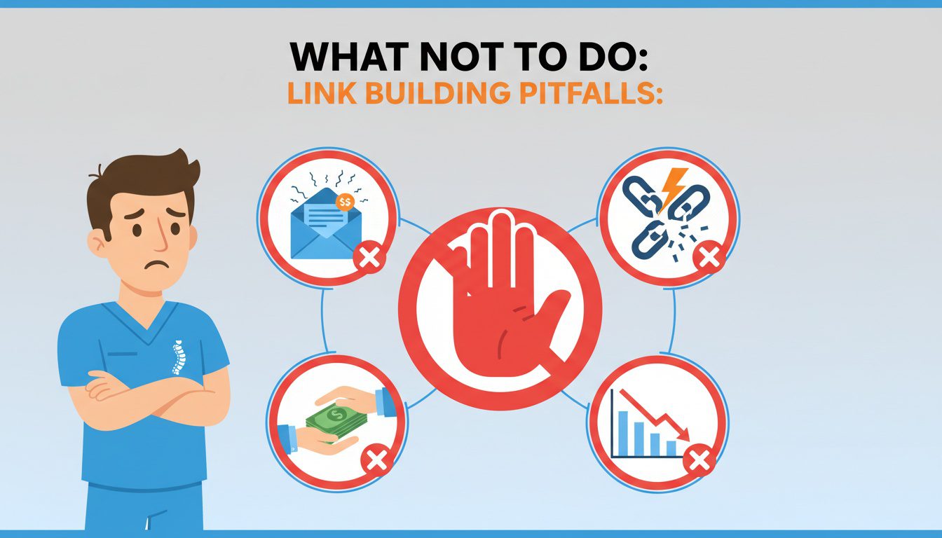 Link building mistakes and spam tactics chiropractors should avoid for SEO