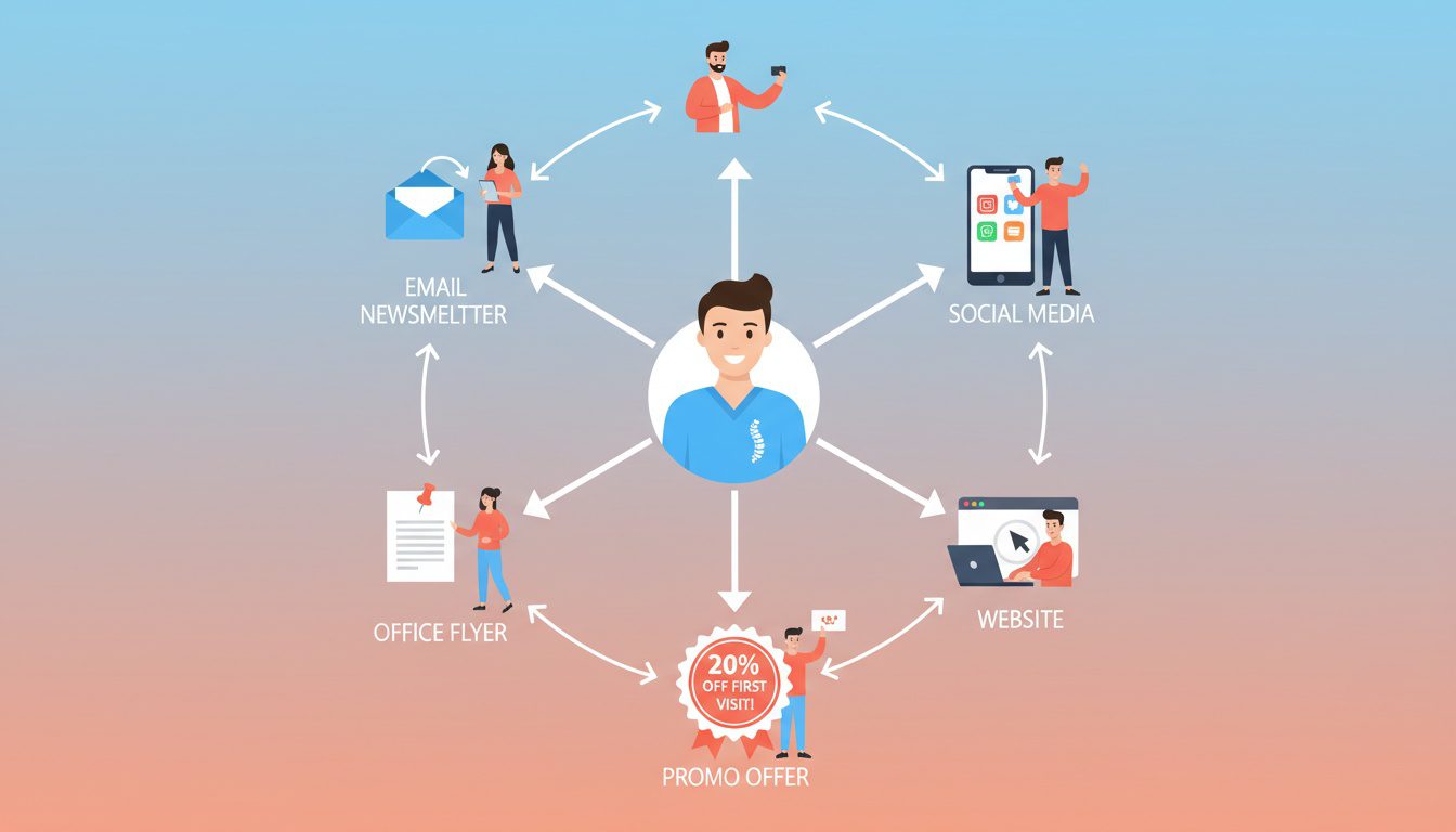 Multi channel marketing strategy for promoting new chiropractic membership program to patients