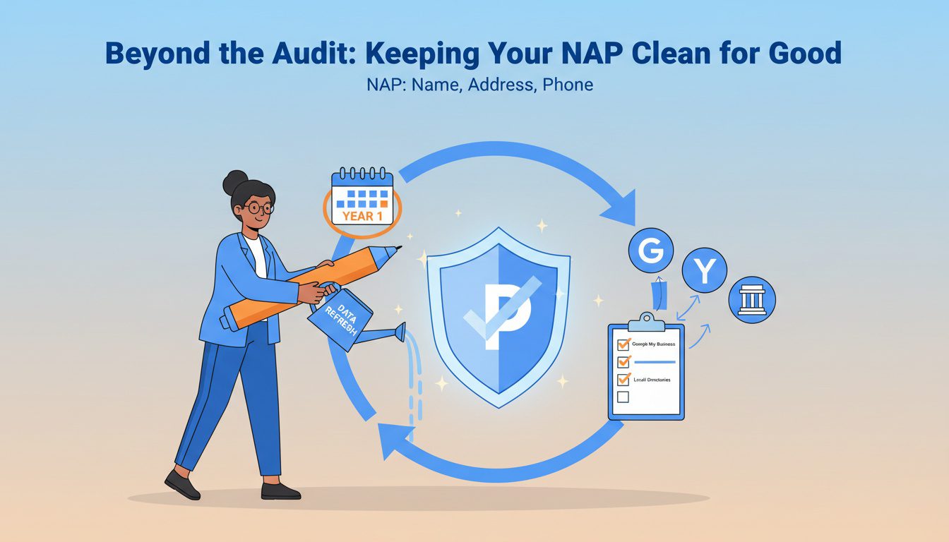 Ongoing NAP consistency maintenance schedule for chiropractic practice local SEO