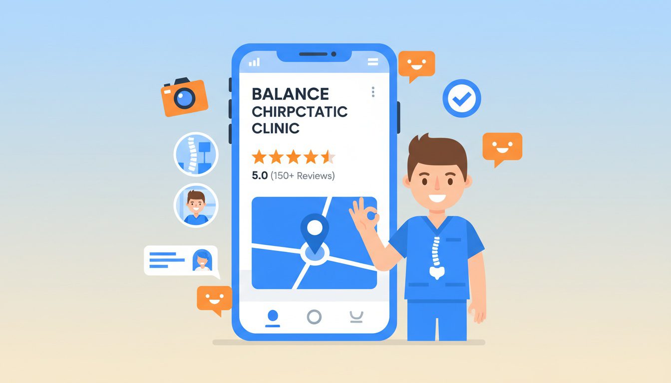Optimized Google Business Profile for chiropractic practice with reviews and photos