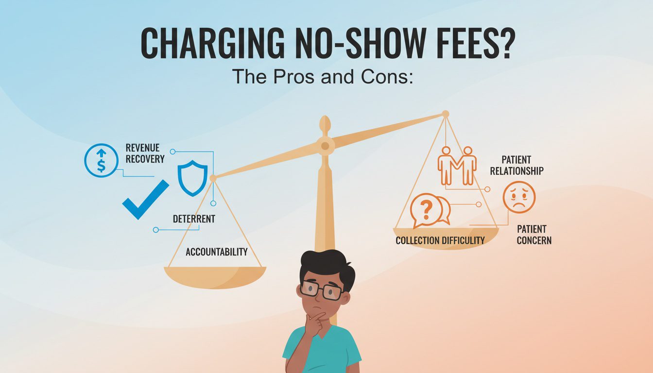 Pros and cons of charging chiropractic no show fees showing balance between revenue protection and patient relationships