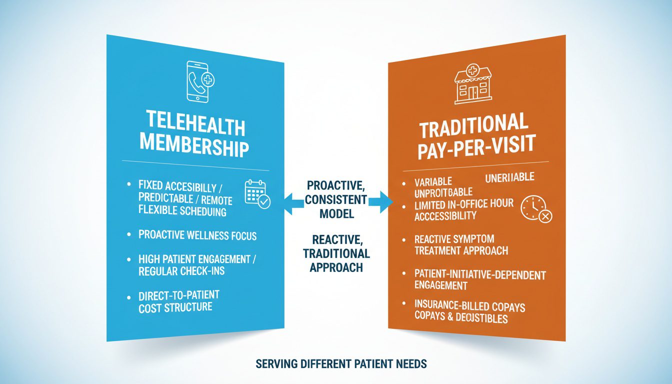 Telehealth membership versus traditional care comparing costs_ accessibility_ focus_ and engagement models