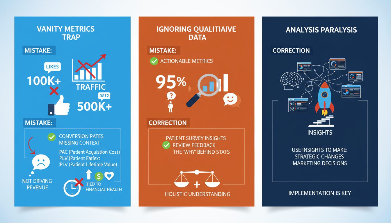 Three common analytics mistakes from vanity metrics to ignoring feedback and failing to act on insights