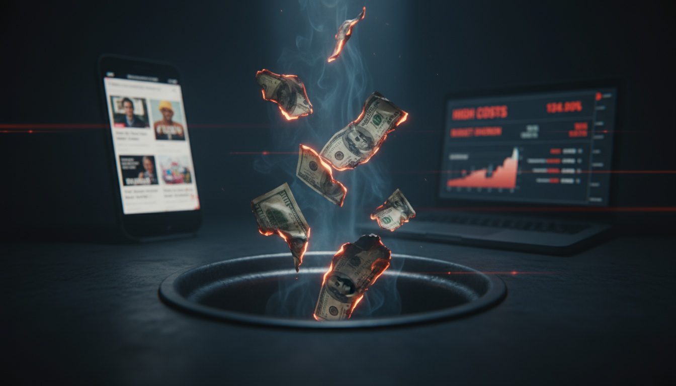 Wasted advertising budget visualization