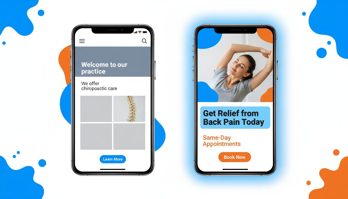 Weak versus strong chiropractic ad copy comparison