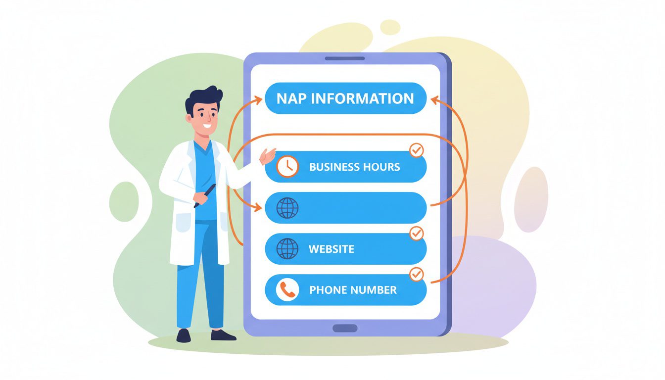 chiropractor entering complete business information into Google Business Profile