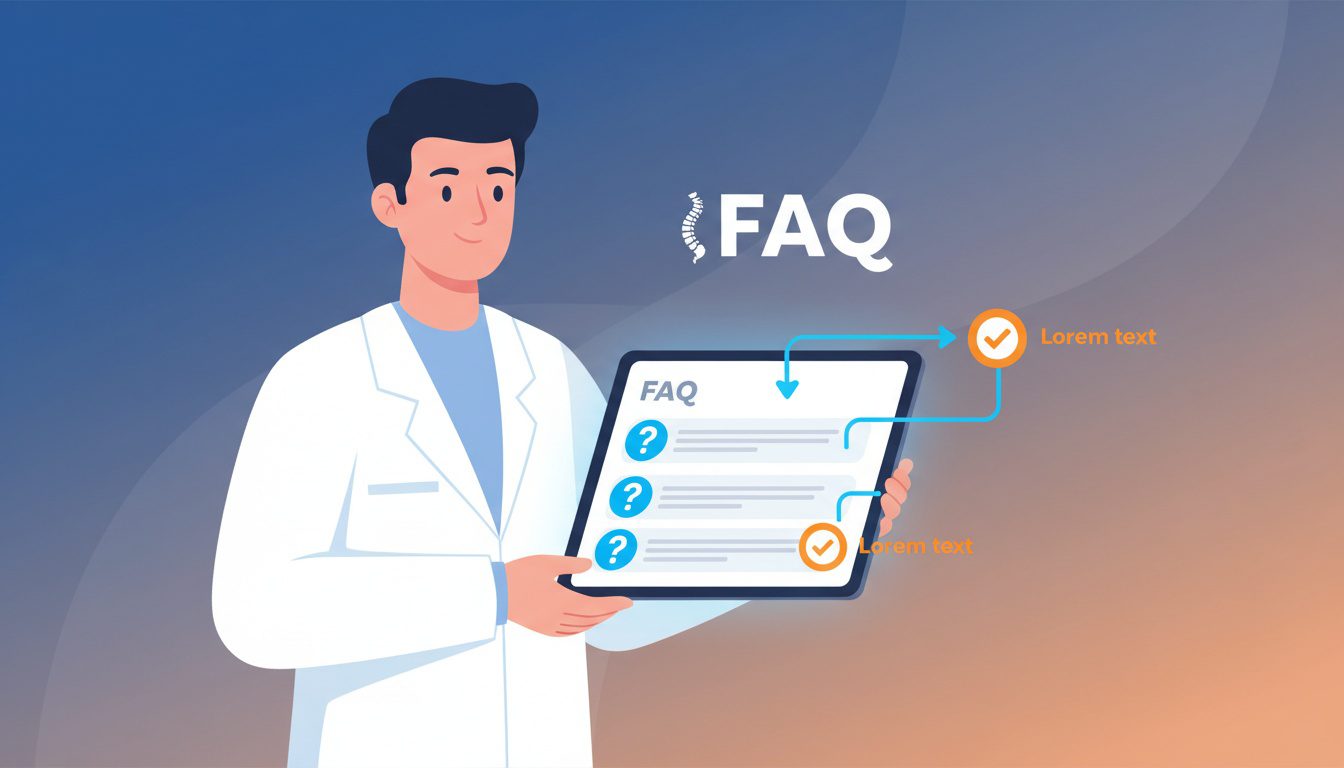 chiropractor populating Q&amp;A section with frequently asked questions