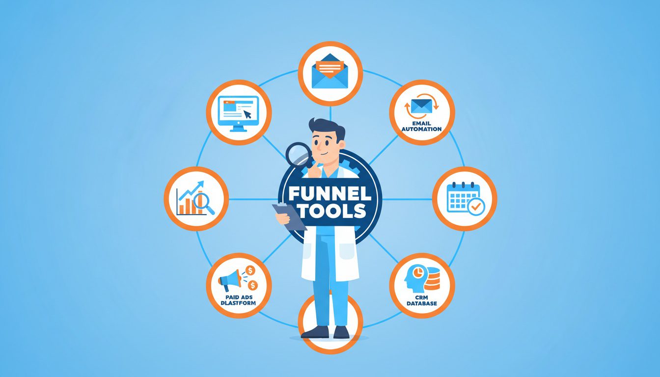 essential marketing technology tools for building chiropractic patient acquisition funnel
