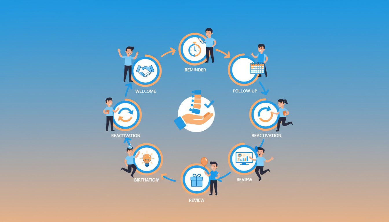 seven essential automated email sequences for chiropractic patient engagement and retention