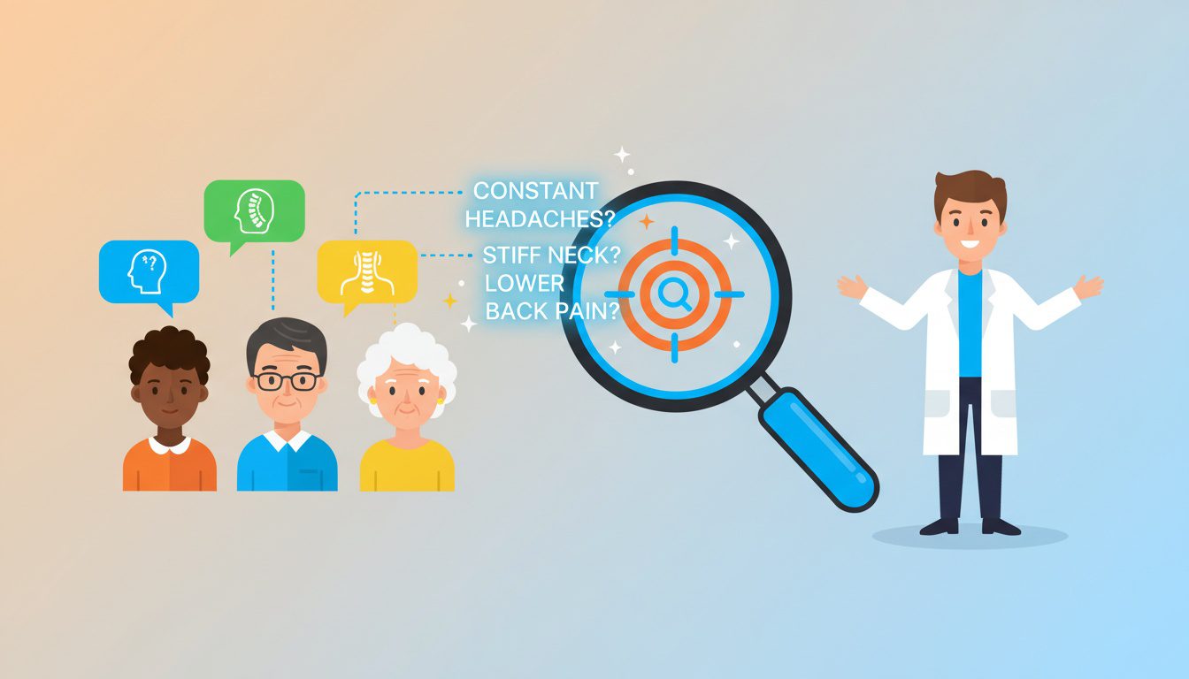 AI tools revealing hidden patient questions and search queries for chiropractic services