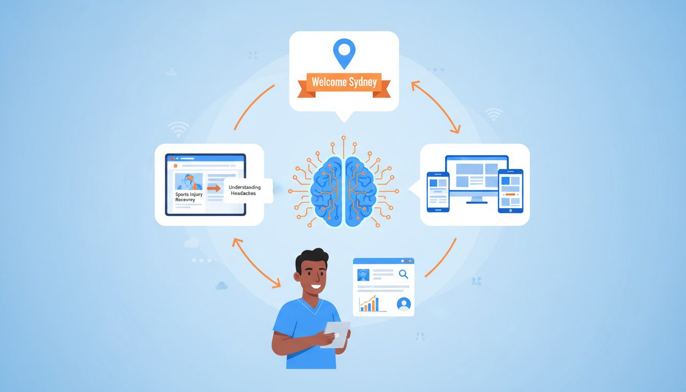 AI website personalization for chiropractors showing how technology adapts content to visitor needs AI website personalization for chiropractors showing how technology adapts content to visitor needs
