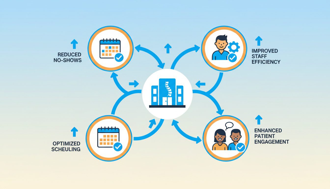 Benefits of AI appointment reminders for chiropractic practices including reduced no shows and improved efficiency