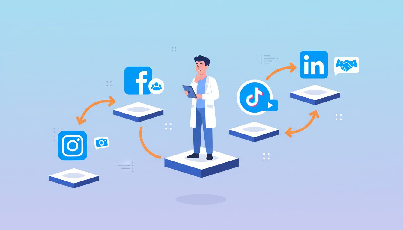 Chiropractor choosing the right social media platforms for practice marketing