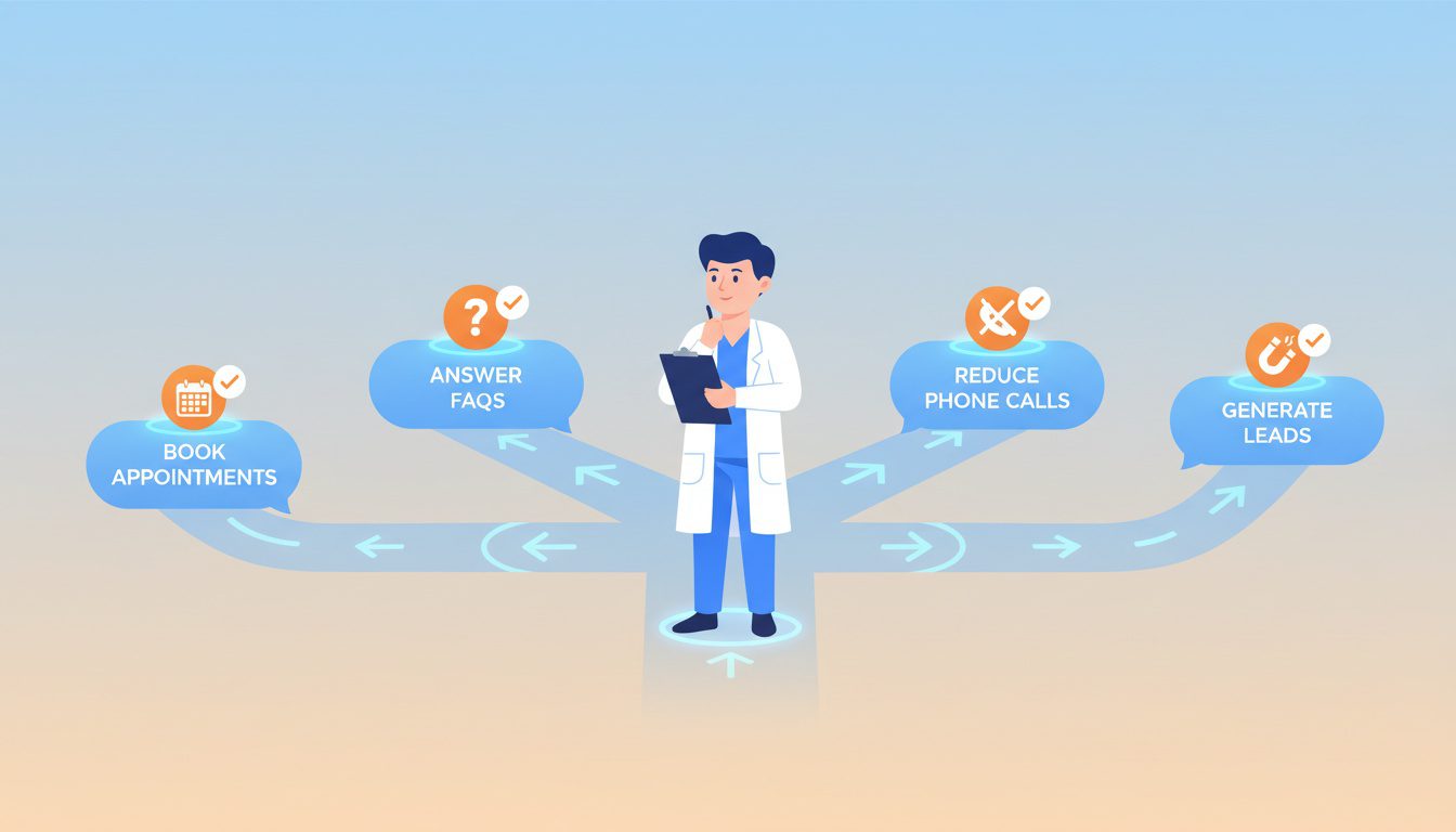 Chiropractor defining chatbot goals with multiple objective pathways for practice needs