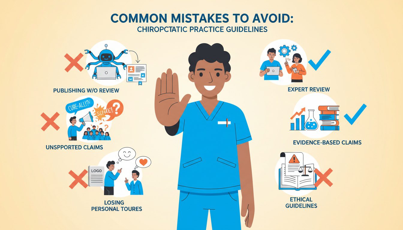 Common mistakes to avoid when using AI to create chiropractic marketing content
