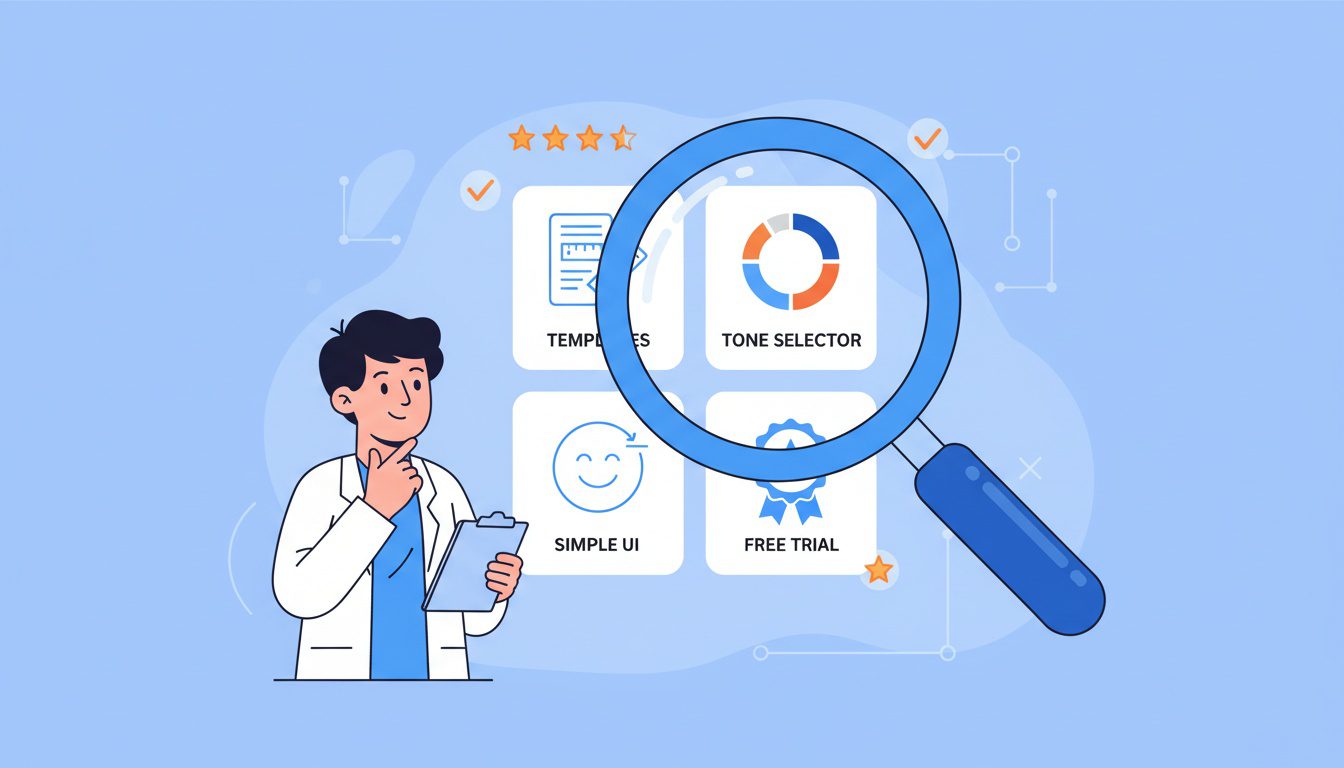Comparing AI copywriting tools features for chiropractic marketing including templates and free trials