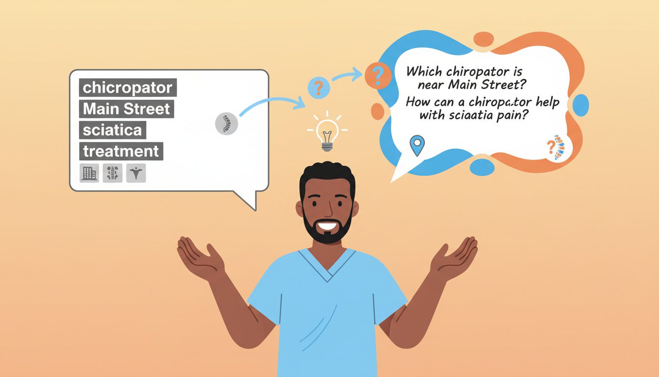 Comparing traditional keyword optimization with conversational voice search queries for chiropractic marketing