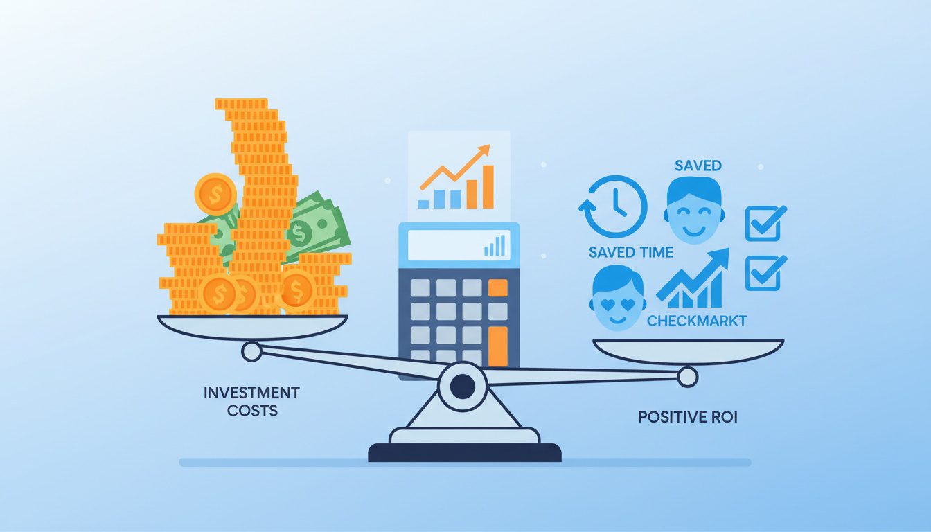 Cost versus ROI comparison showing positive return on investment for chiropractic AI automation