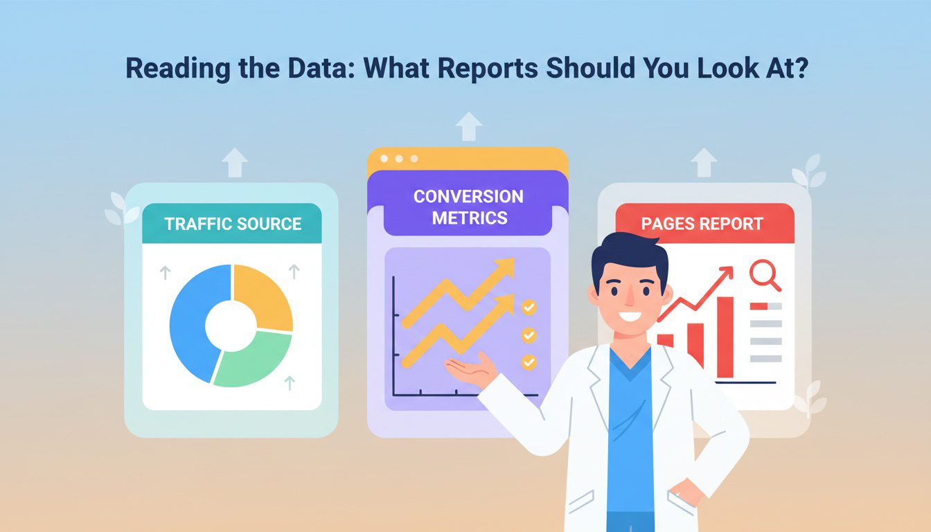 Google Analytics 4 reports dashboard for chiropractic practices