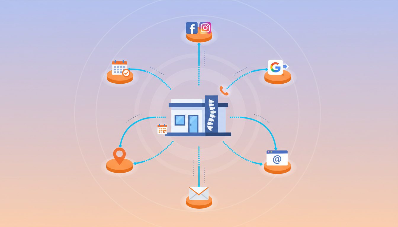 Multiple digital marketing channels using UTM tracking to measure chiropractic patient acquisition