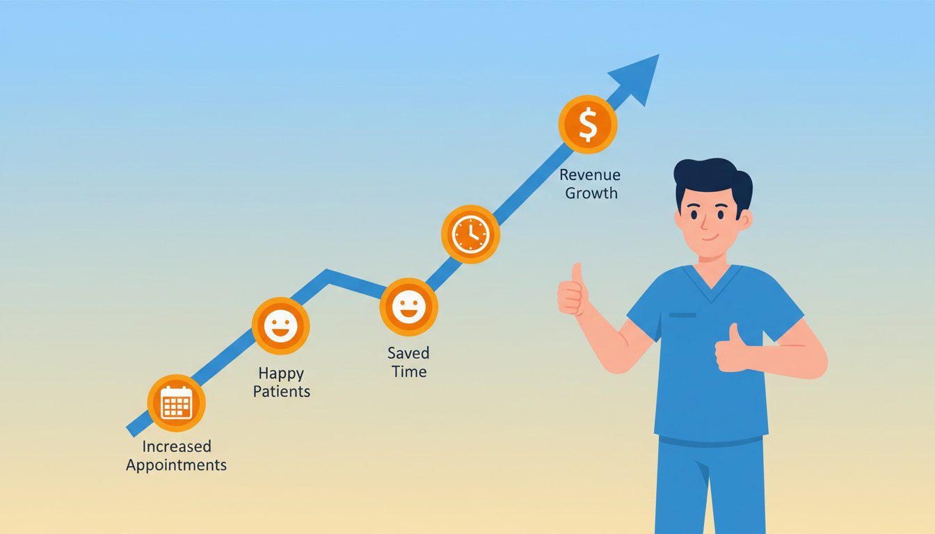 Real results graph showing chiropractic practice growth through AI automation implementation