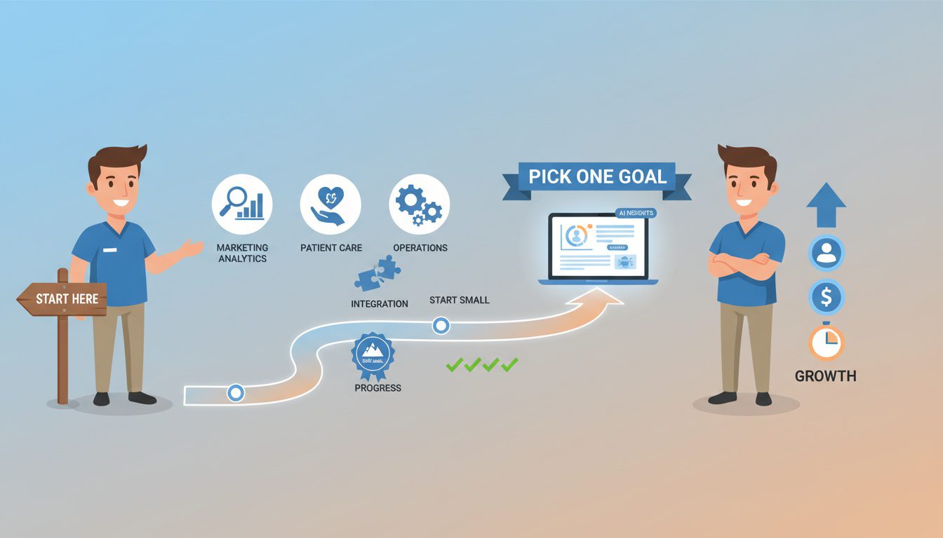 Simple step by step guide for chiropractors getting started with AI analytics tools without technical expertise