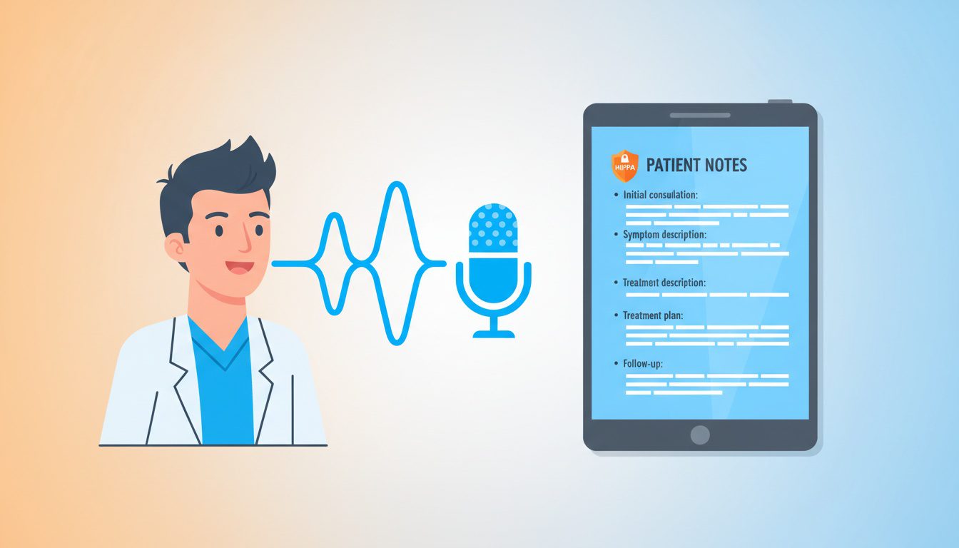 Voice to text AI documentation system for chiropractor SOAP notes and patient records
