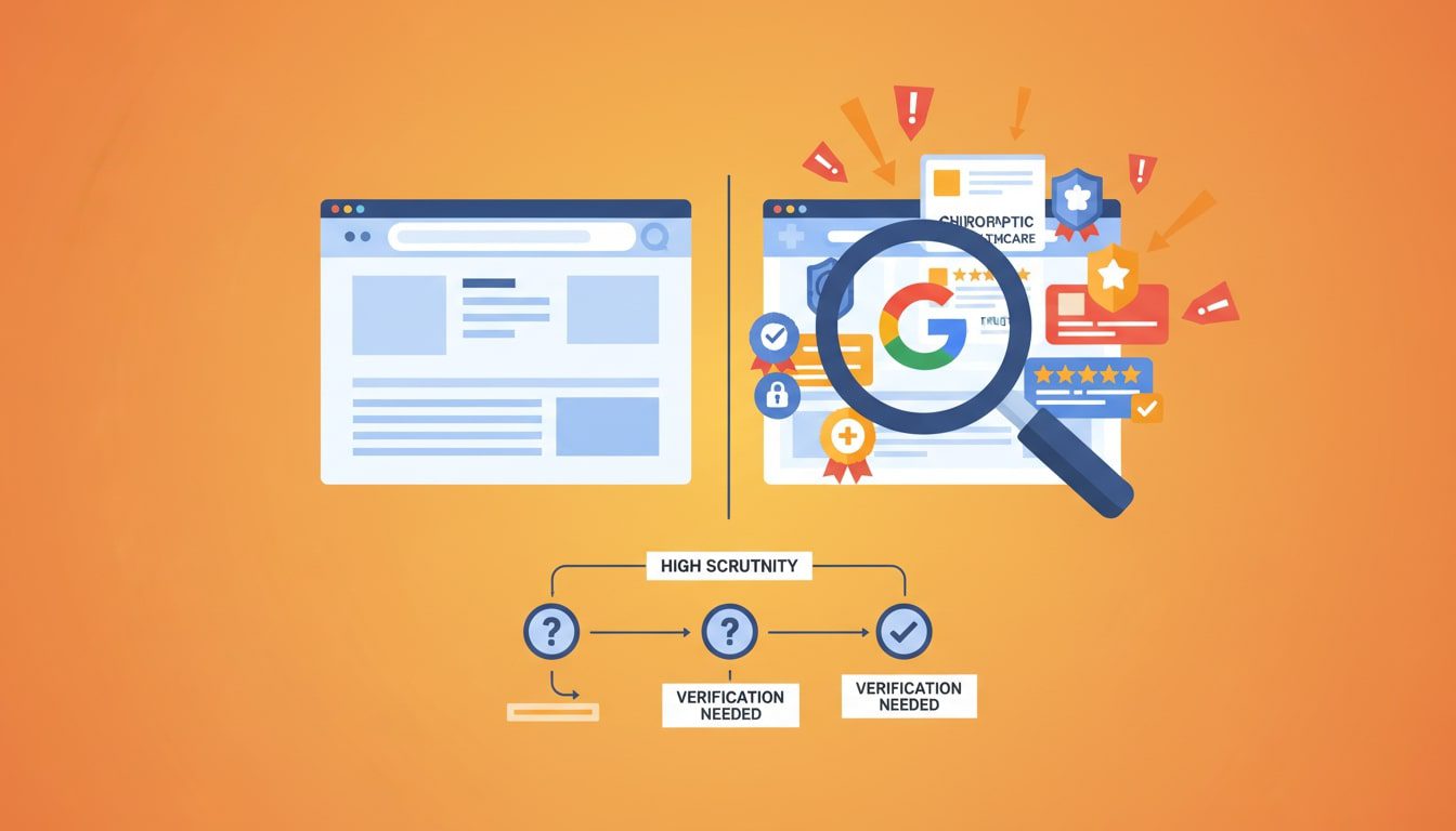 YMYL healthcare websites receive more scrutiny from Google than standard business sites