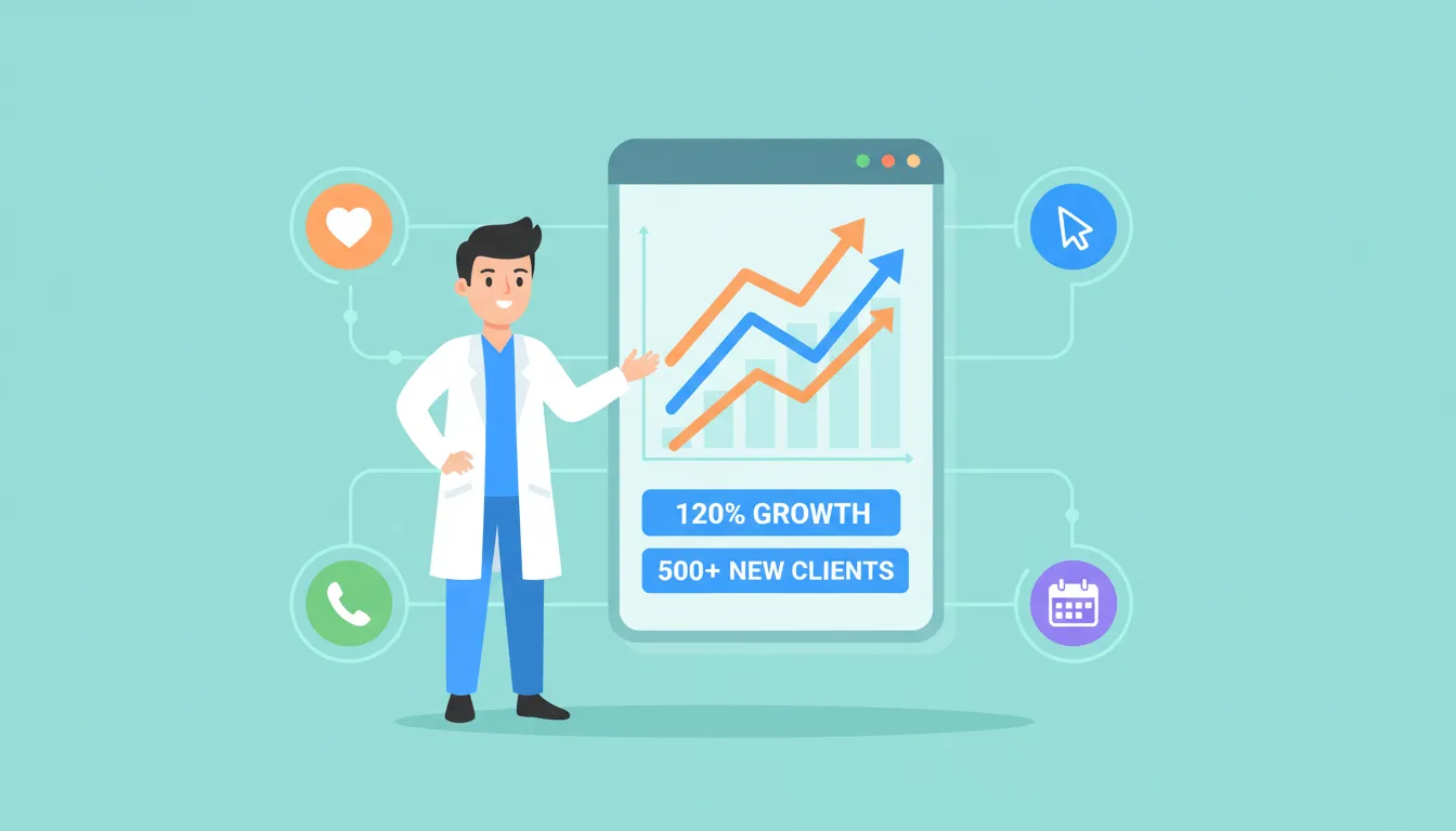 chiropractic Google Post optimization with analytics dashboard showing engagement metrics