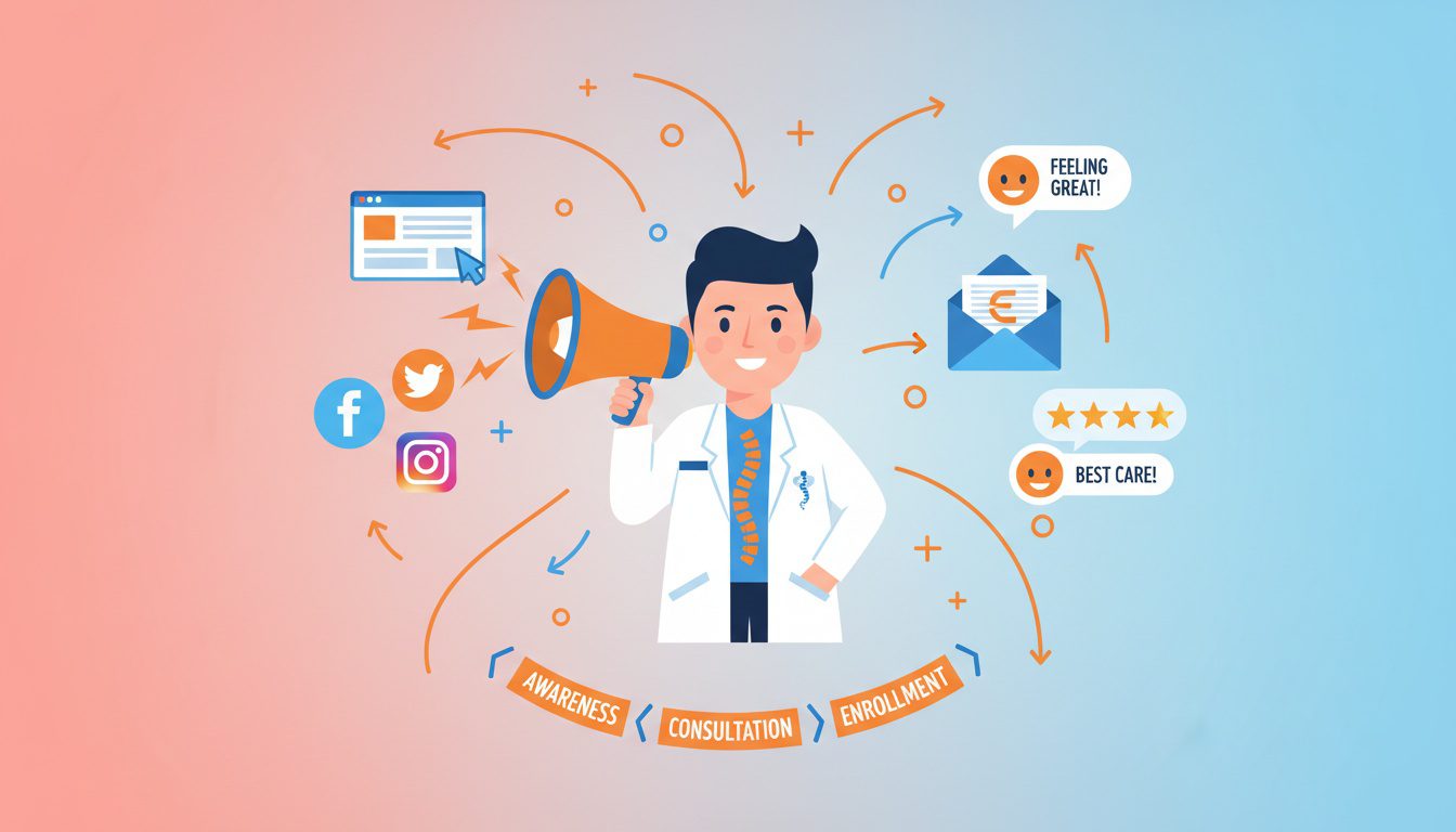 chiropractic hybrid membership marketing channels and patient journey flow