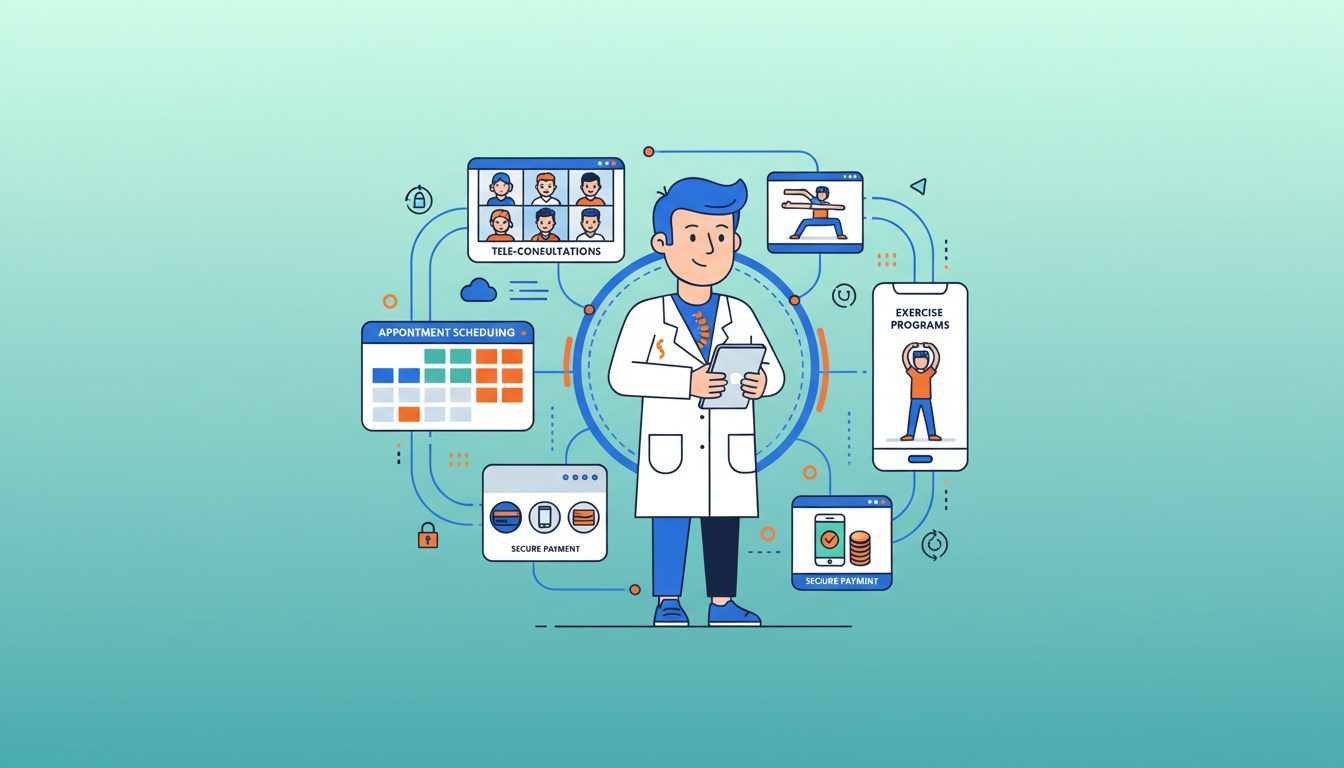 chiropractic hybrid membership technology platform integration diagram