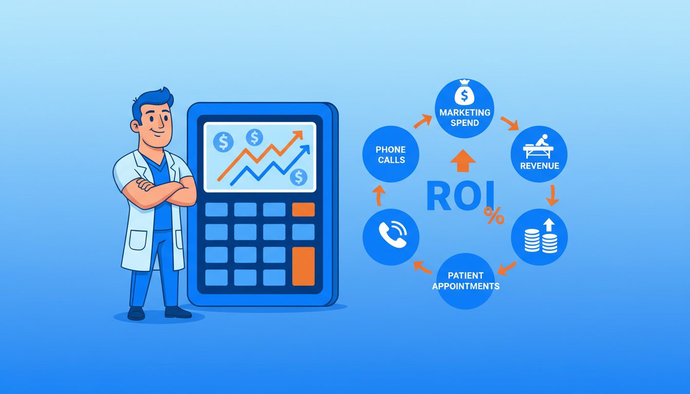 chiropractic marketing ROI calculation showing connection between ad spend and patient revenue