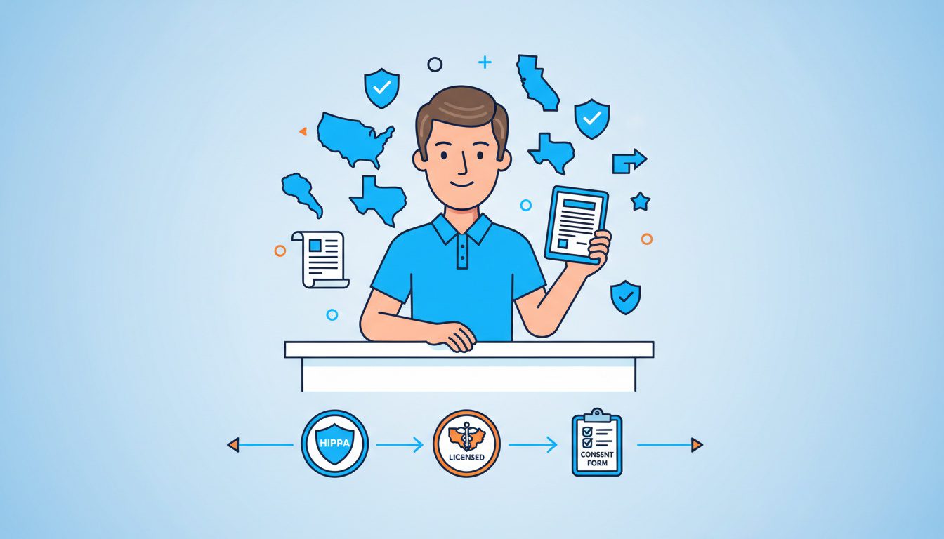 chiropractic telehealth compliance legal requirements checklist visualization