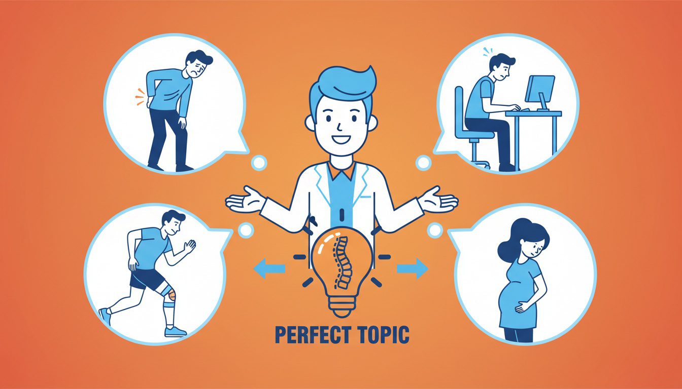 chiropractic webinar topic selection showing patient problems and solutions