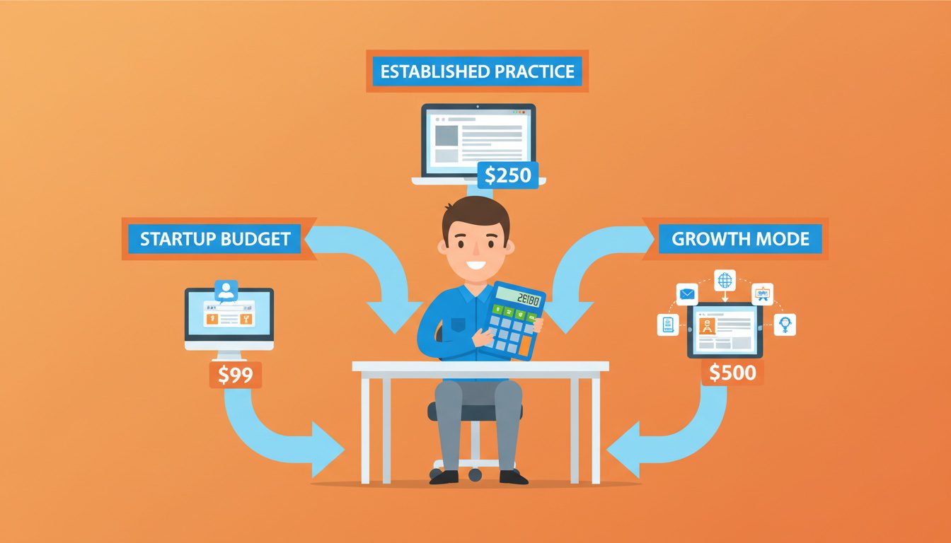 chiropractic website budget options from startup to established practice growth