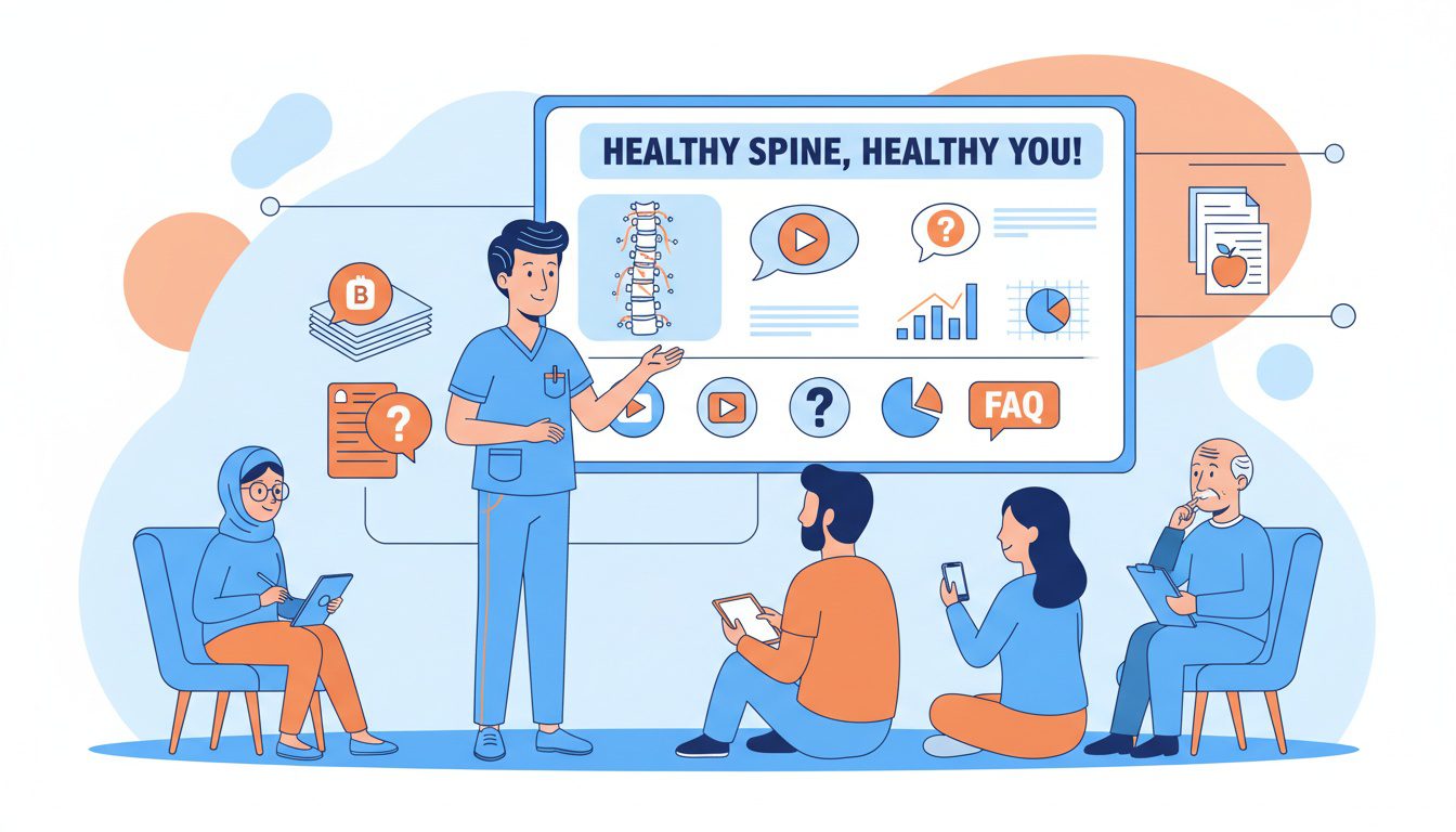 chiropractic website content strategy showing patient education and blog resources