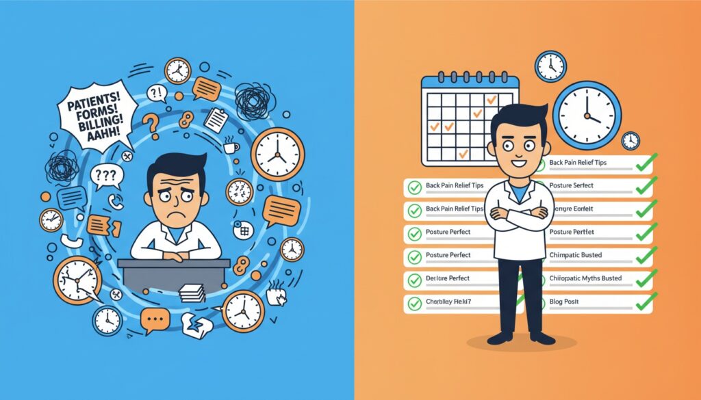 chiropractor time management transformation from overwhelmed to organized blogging schedule