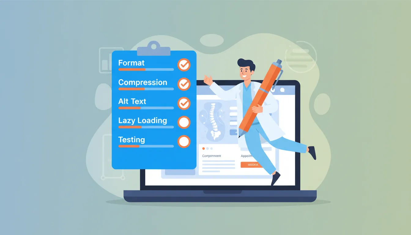 complete image optimization checklist for chiropractic websites with all essential steps