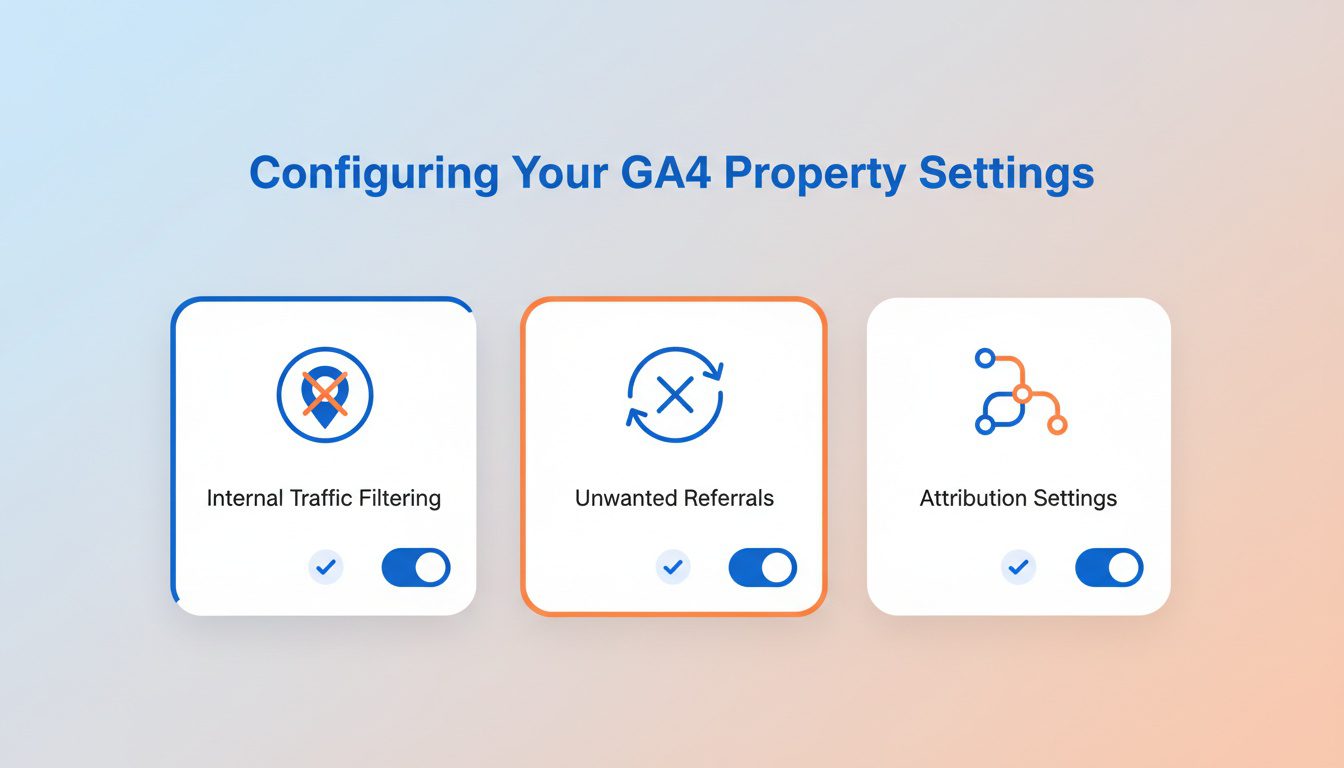 configuring Google Analytics 4 property settings for accurate tracking